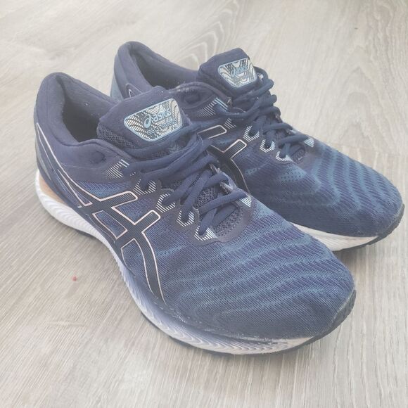 Asics Gel Nimbus 22 1012A587 Blue Athletic Running Shoes Sneakers Women Sz 10.5 - Picture 3 of 12